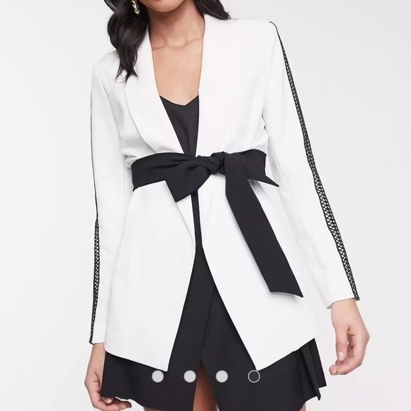 ASOS Paper Dolls black and white blazer - Picture 4 of 13